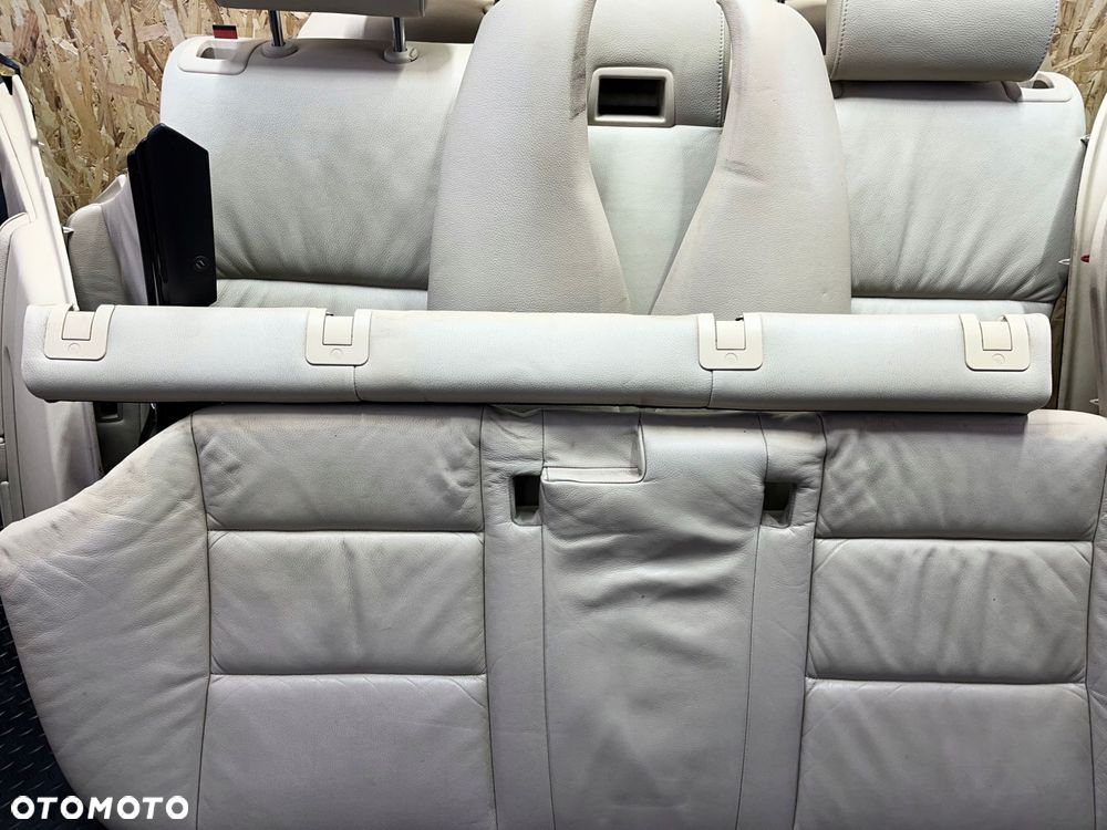 komplet fotele kanapa boczki tapicerka kremowa skÓra europa bmw e61 lift - 3