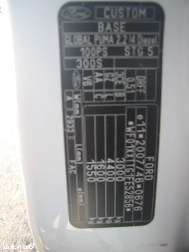 Ford RANSIT  CUSTOM , 9 Locuri  XL , L1 - H 1. AC FATA SPATE - 16