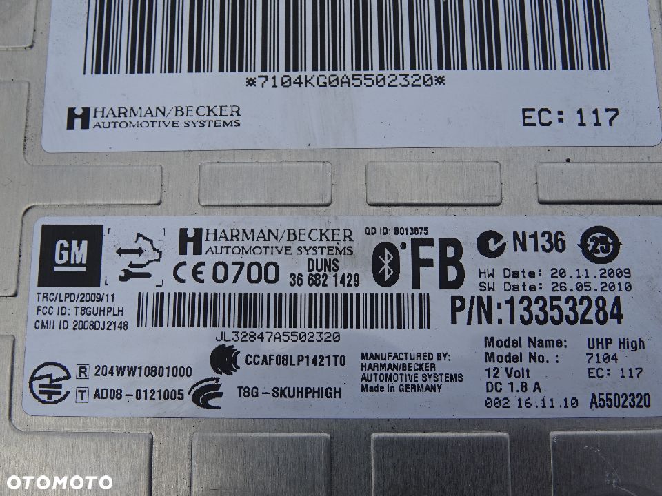 OPEL INSIGNIA ASTRA J MODUŁ STEROWNIK BLUETOOTH pin carpass sps programowanie - 5