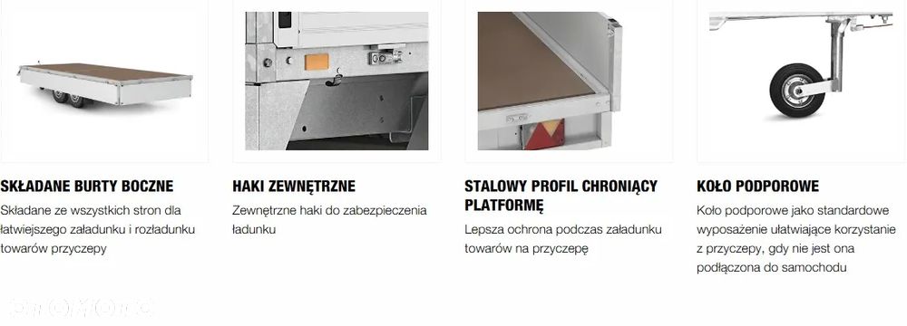 Brenderup PRZYCZEPA 5420 2500KG 417x180x34 cm MOCNA, OTWIERANE BURTY WSZYSTKIE - 3