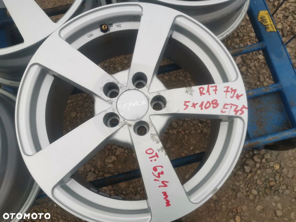 ALUFELGI VIA Peugeot, Ford, Citroen,Volvo 5X108 R17 7,0 Jx ET45 Otwór Centrujący 63,4mm - 2