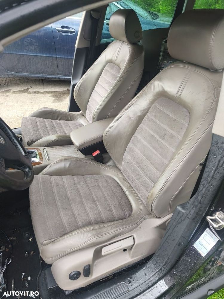 Scaune alcantara cu încălzire scaune față și banchetă Volkswagen Passat B6 / scaune piele Passat B6 - 5