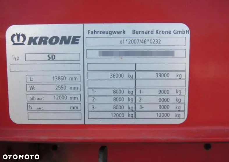 Krone SD *956* standard - 2