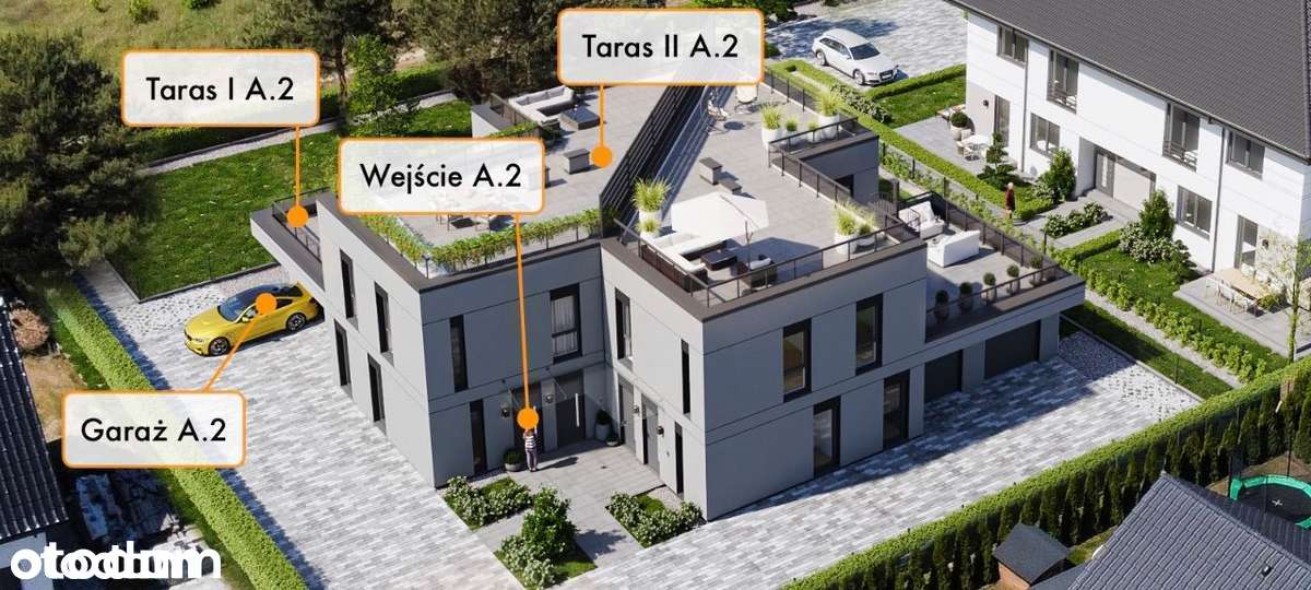 OSTATNI Apartament 90m2 + Garaż 19m2 + Tarasy 120m2 REZERWACJA 07.2026