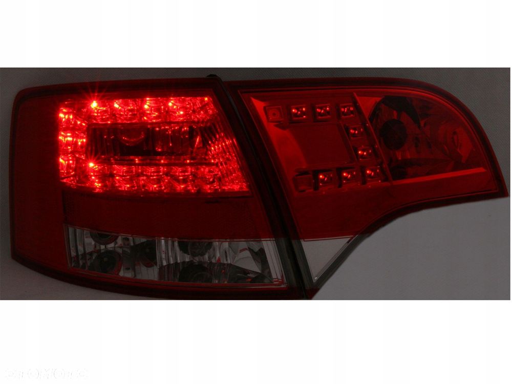 Lampy tyl kpl Led diodowe Tuning Czerwono Białe Audi A4 b7 8e 9 Avant Kombi - 2