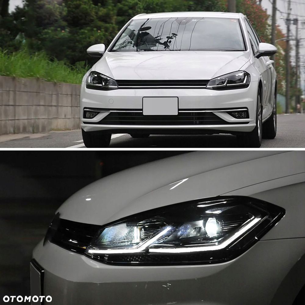 Reflektory Lampy kpl Vland Led + H7 Tuning Chrom Vw Golf VII 7 .5 5g0 Lift - 9
