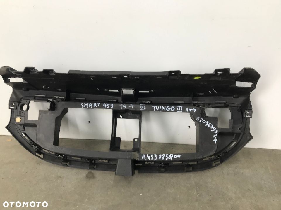 Atrapa Smart ForTwo 2 II w453 14-19r. grill kratka chłodnicy stelaż wzmocnienie pas przedni a4538855700 - 6