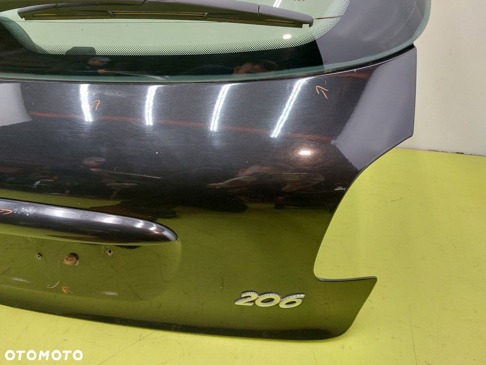 Klapa tył tylna BAGAŻNIKA PEUGEOT 206 HATCHBACK 03-09 LIFT EXL CZARNY - 4