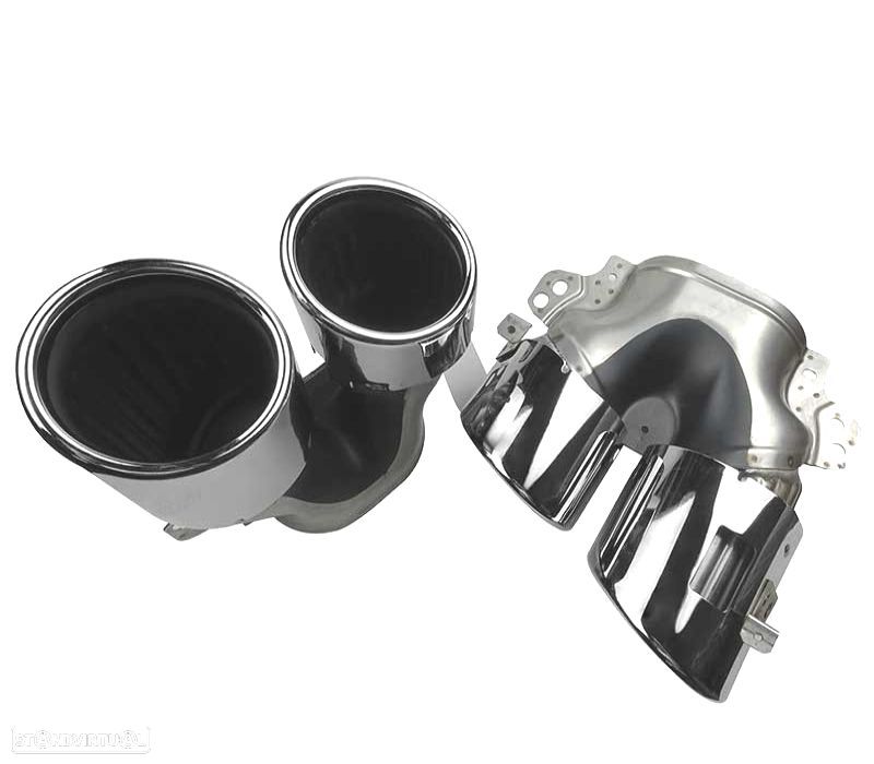 PONTEIRAS DE ESCAPE MERCEDES CLASE A W177 CLA W118 18- LOOK AMG A45 PRETO - 5