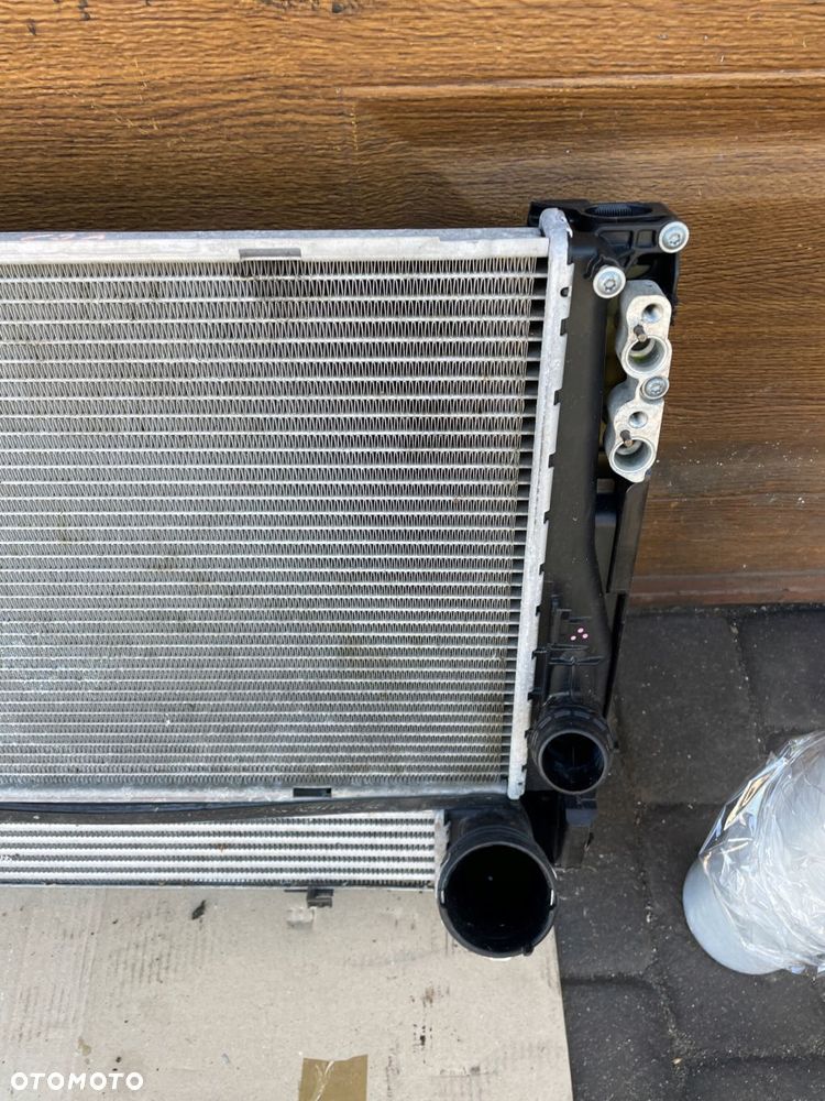 chłodnica wody klimy intercooler komplet bmw e87 e88 e82 e90 2.0 d - 8