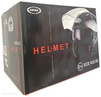 KASK Otwarty Motocyklowy Jet CZARNY Skuter Motor ECER 06 BLENDA XS-XL - 4