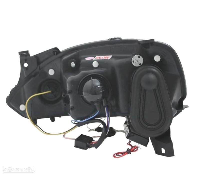 FARÓIS ANGEL EYES CCFL OPEL CORSA C 00-06 FUNDO PRETO - 2