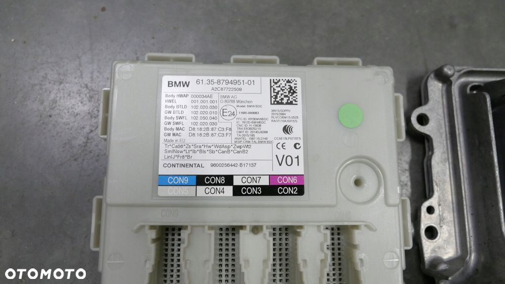 bmw g30 g31 ecu sterownik komputer silnika + bdc klucz b57 8598153 8794951 - 2