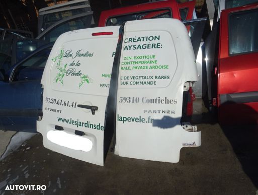 Vand usa Spate Stanga-Dreapta (Portbagaj) Peugeot Partner din 2010 volan pe stanga fara rugina - 3