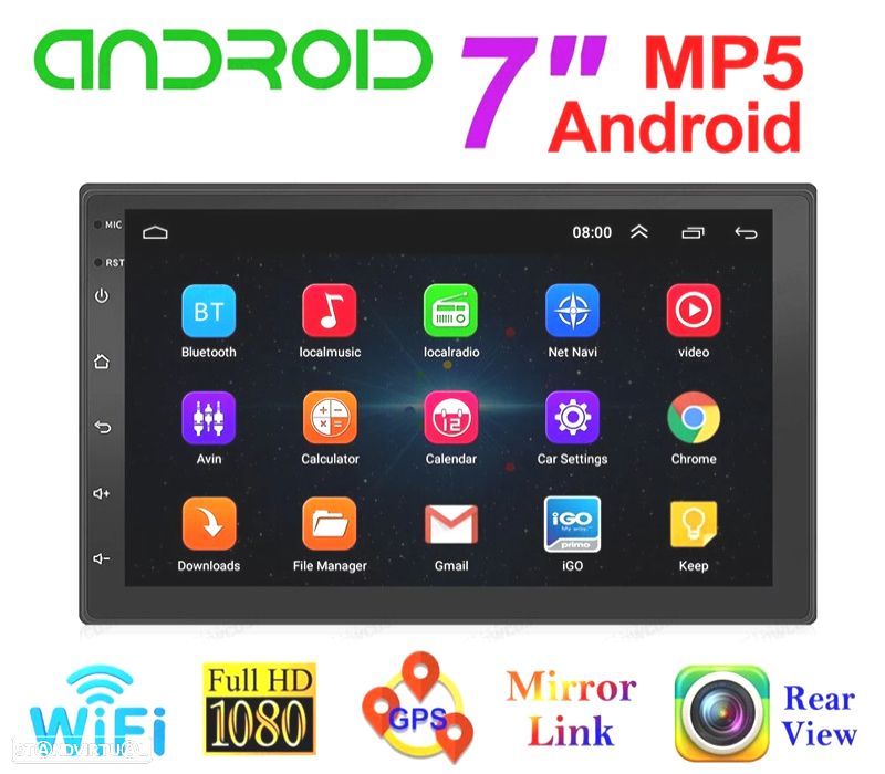 AUTO RADIO 2DIN 9" TÁCTIL ANDROID 13 GPS BLUETOOTH USB SD - 2