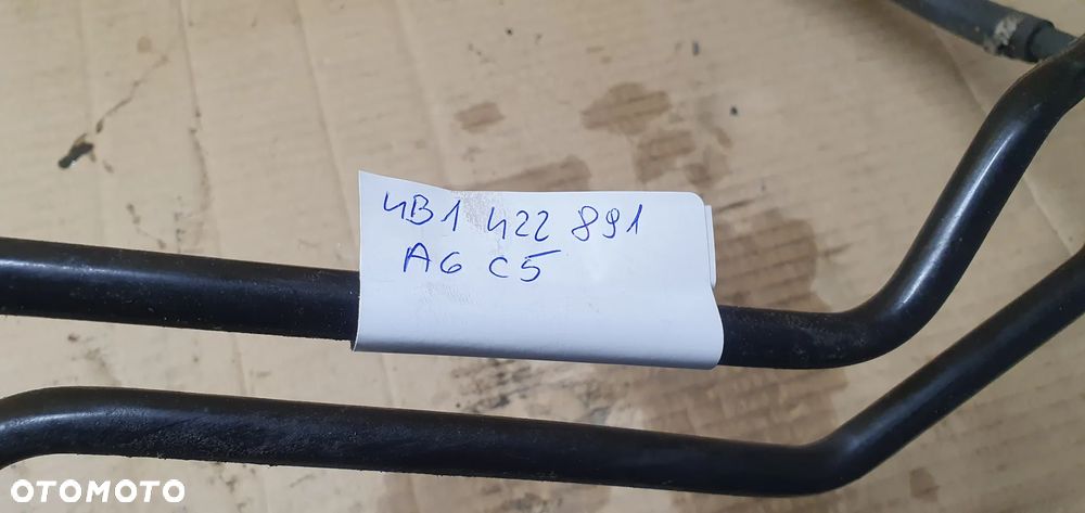 Przewód wąż wspomagania chłodniczka oleju Audi A6 C5 4B1422891G - 10