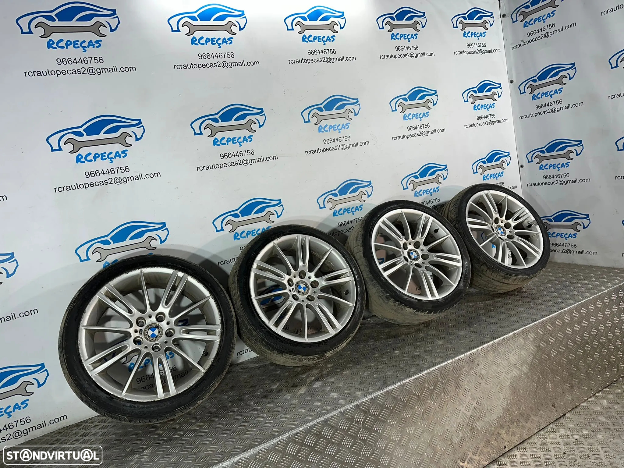 .Conjunto Jantes 18 Originais Pack M Style 193 BMW Serie 3 E90 Carro E91 Carrinha E92 Coupe E93 Cabrio 8J 8.5J ET34 ET37 5x120 - 3