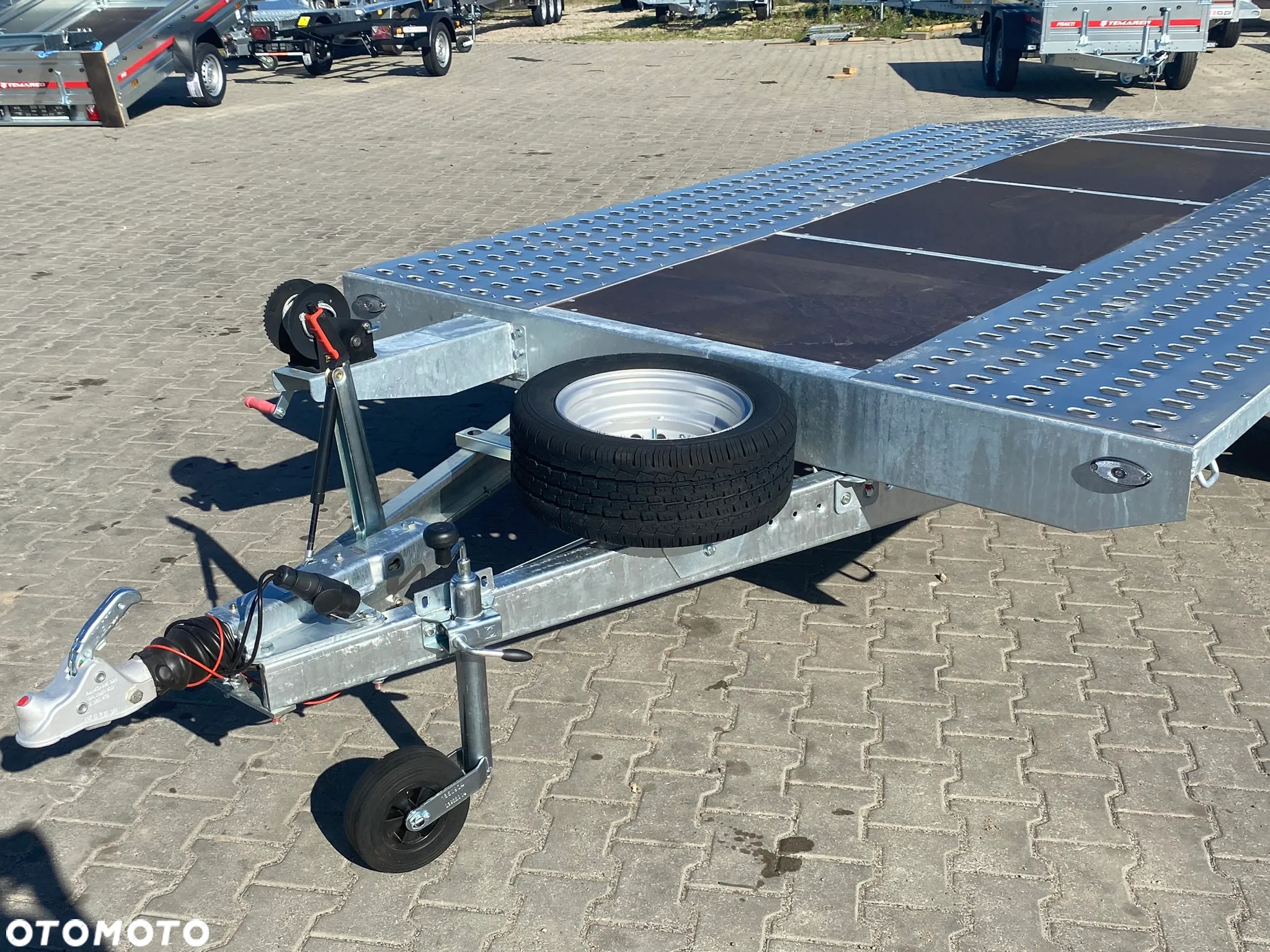 Niewiadów DOSTAWA! Laweta JUPITER wym. 450x210 Podłoga ze sklejki, najazdy, wciągarka, koło zapasowe! DMC 2700 kg Idealna do przewozu samochodów! - 6