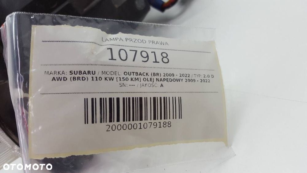 LAMPA PRZÓD PRAWA SUBARU OUTBACK IV BR XENON LEGACY - 8