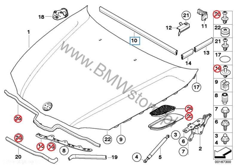 Uszczelka pokrywy silnika tylna Bmw e90 - 3