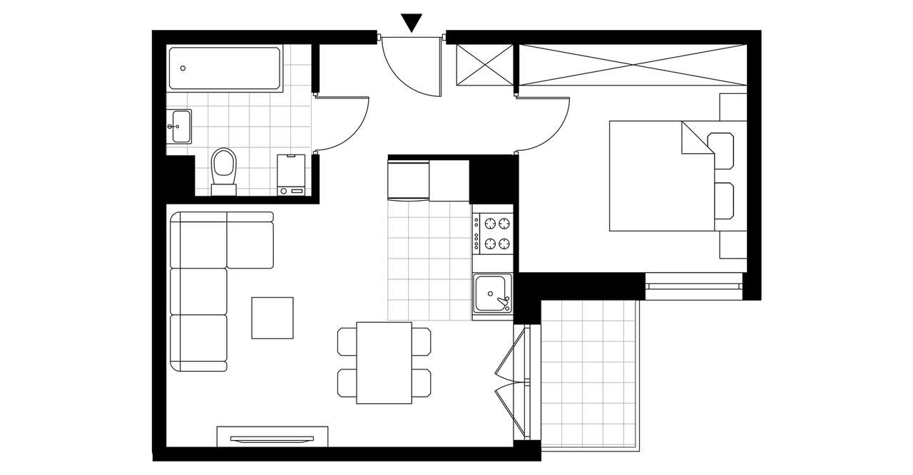 2-pokojowe mieszkanie 38m2 + balkon Bezpośrednio - Pełny obrazek: 4/13