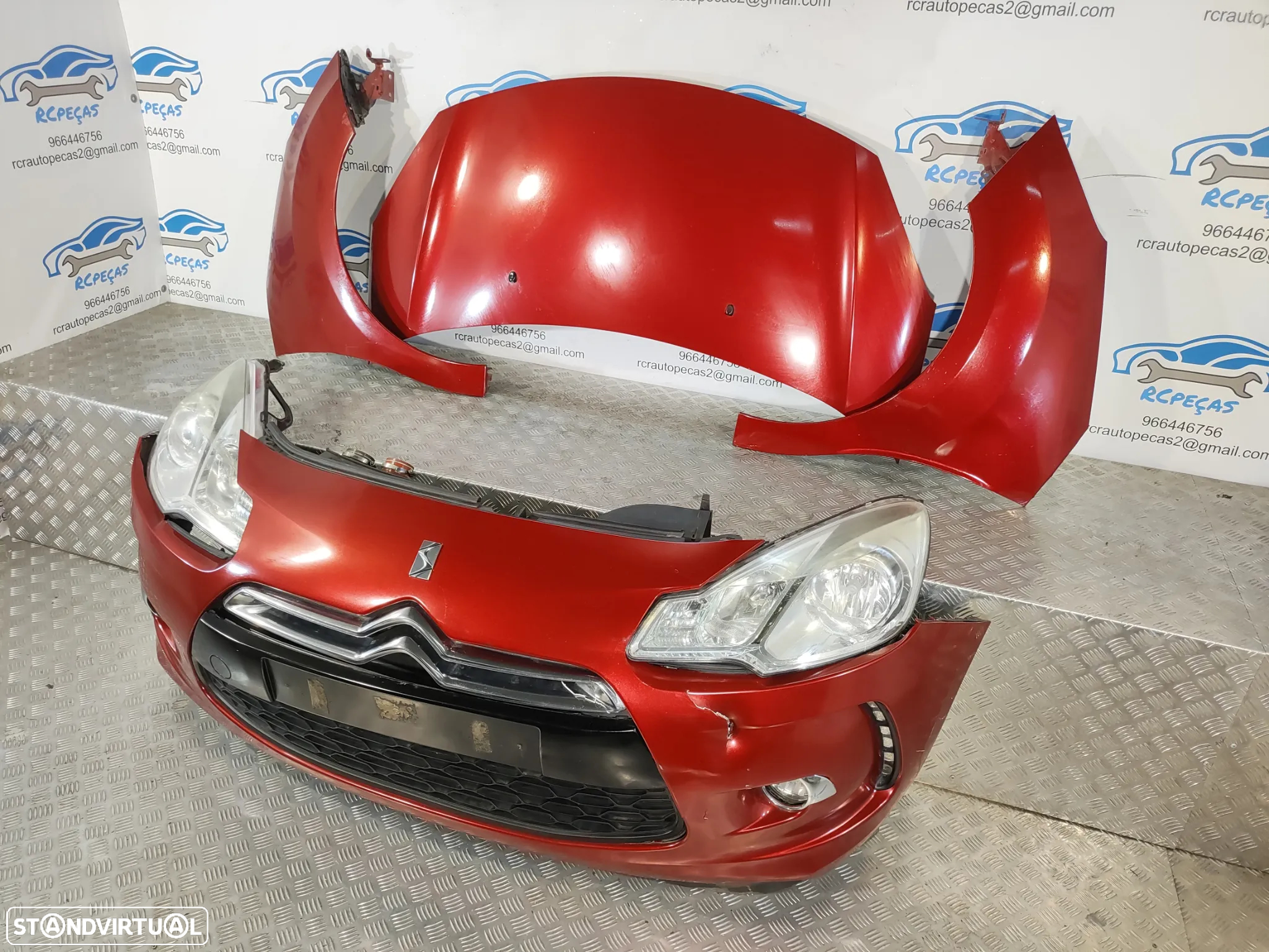 FRENTE COMPLETA CITROEN DS3 SA CAPOT PARACHOQUES GUARDA-LAMAS OTICAS RADIADOR VENTILADOR FRENTE FIBRA REFORÇO - 26