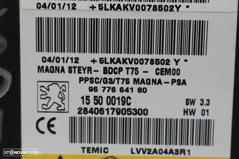 Centralina De Airbags Peugeot Rcz  9677664180 / 15500019C / 96 776 641 - 2