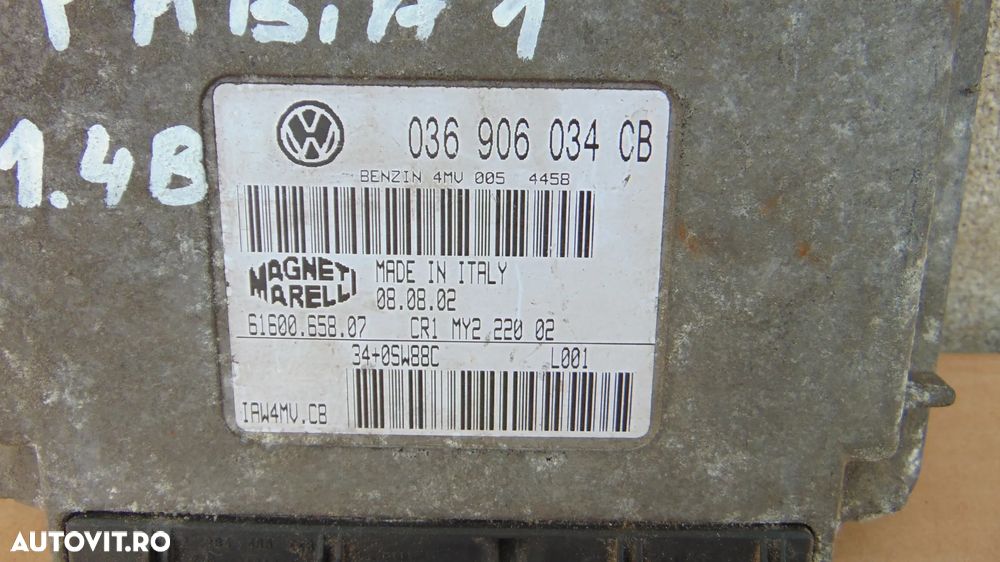 Calculator motor ECU Skoda Fabia 1 1.4 MPI an 1999-2007 cod 036906034CB - 2