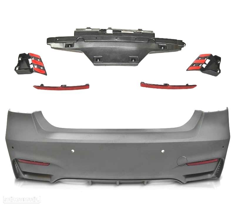PARA-CHOQUES TRASEIRO BMW F30 LOOK M3 + KIT DE ESCAPE - 5