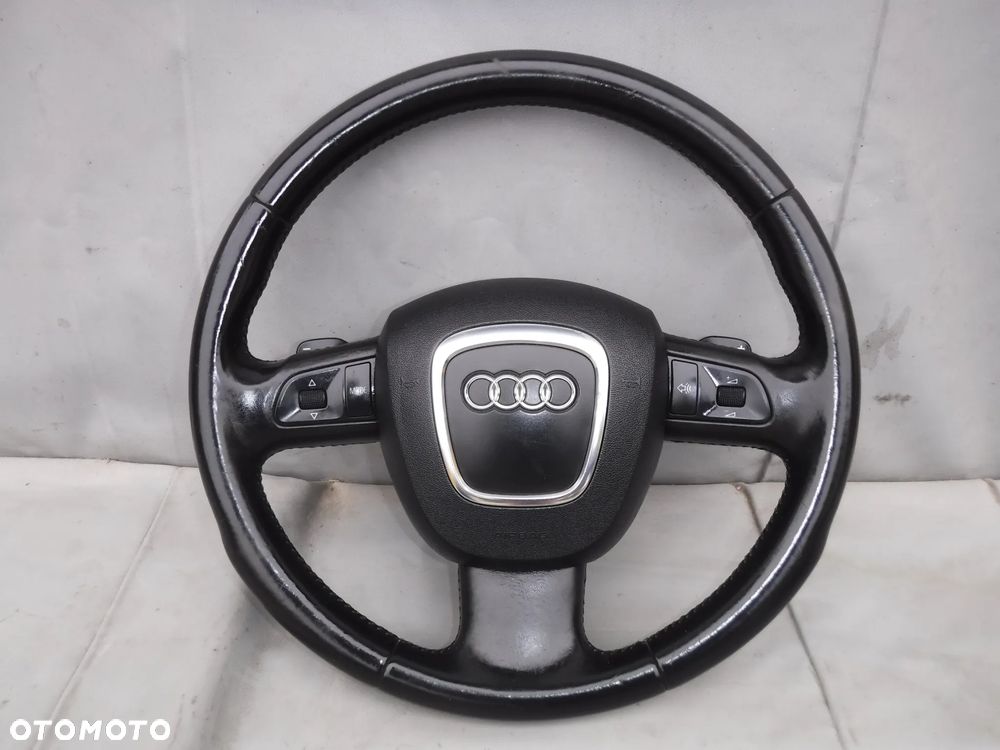 KIEROWNICA AIRBAG MULTIFUNKCJA TRÓJRAMIENNA SKÓRZANA SKÓRA S-LINE AUDI A3 8P A4 B6 B7 A5 8T A6 C6 Q5 8R Q7 4L - 1
