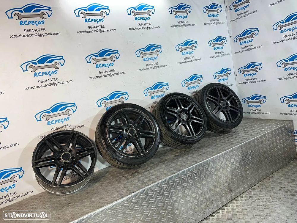 .Conjunto Jantes 18 Originais AMG Mercedes Benz 5x112 8J 8.5J ET45 ET49 A2074011402 A2074011312 - 4