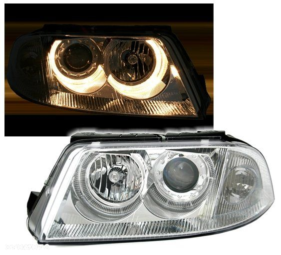 LAMPY REFLEKTORY DO VW PASSAT B5 FL 3BG Od 2000 DO 2005 Roku RINGI SOCZEWKI - 2