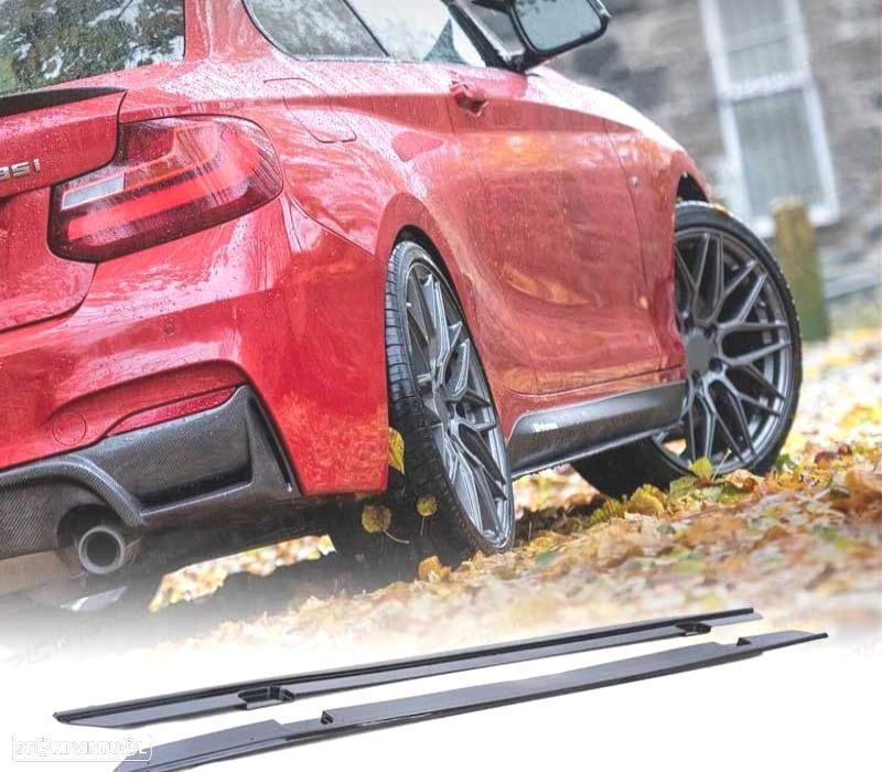 EXTENSÕES EMBALADEIRAS BMW F22 F23 2014- LOOK M PERFORMANCE PRETO BRILHANTE - 2