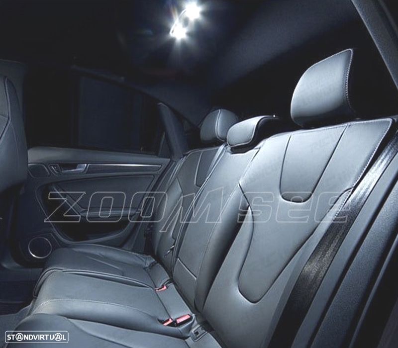 KIT COMPLETO 17 LAMPADAS LED INTERIOR PARA AUDI A4 S4 RS4 B8 QUATTRO SEDAN - 6