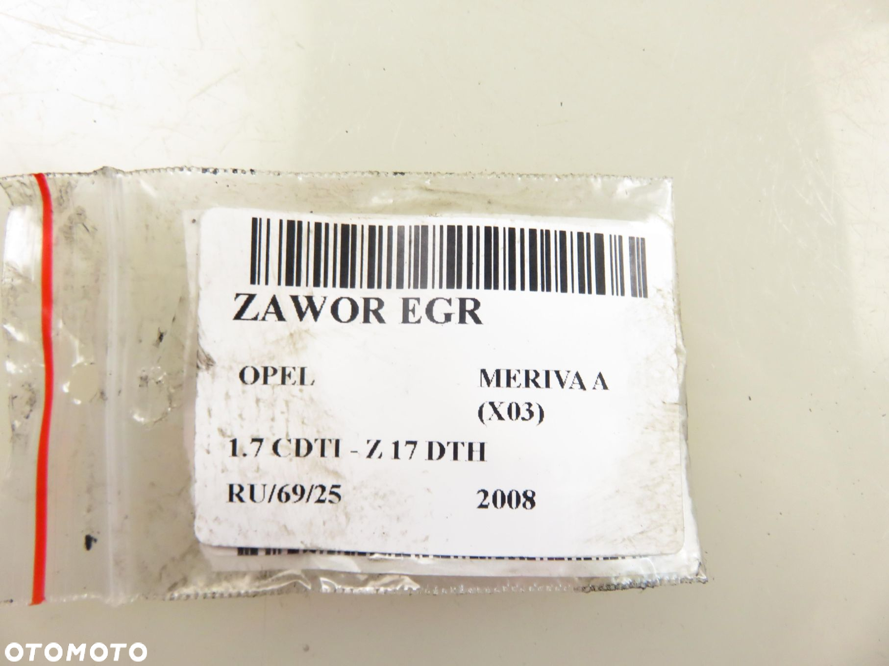 ZAWÓR EGR OPEL MERIVA A (X03) 1.7 CDTI 100 - Z 17 DTH  HU1350007341 - 12