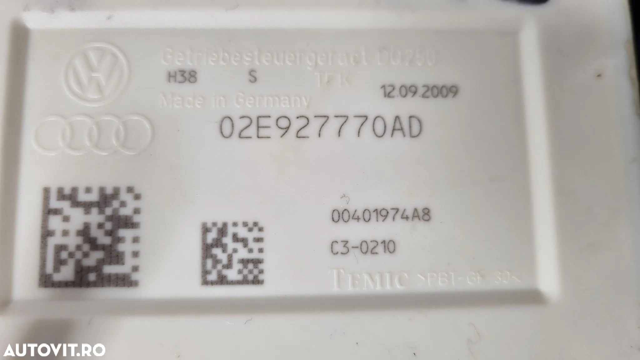Mecatronic 02E927770AD / DQ250 02E DSG 6 viteze KMZ/ VW TOURAN / 2.0TDI BKD / AUDI A3 1.9TDI BXE / 2005+ - 2