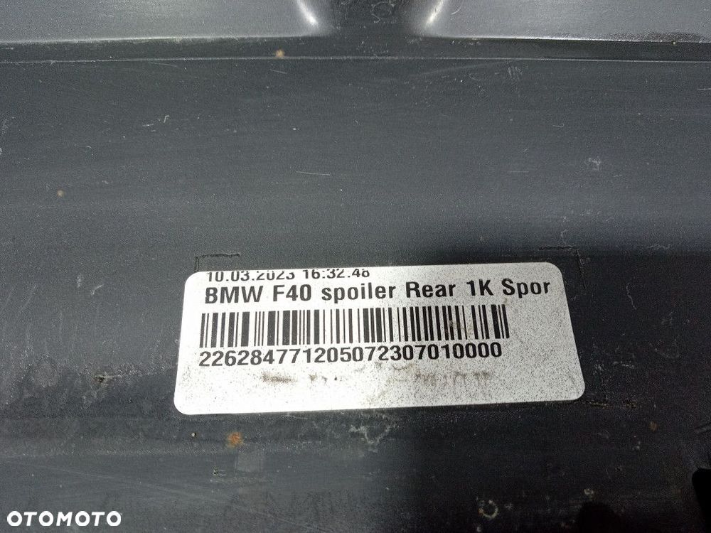 BMW 1 F40 DYFUZOR DOKŁADKA DOLNA ZDERZAKA TYŁ M-PAKIET 8070951 - 9