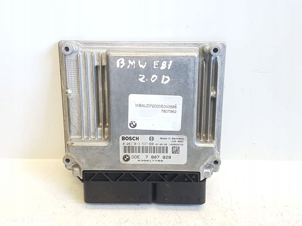BMW 1 E87 KOMPUTER STEROWNIK SILNIKA DDE7807828 0281013537 - 3