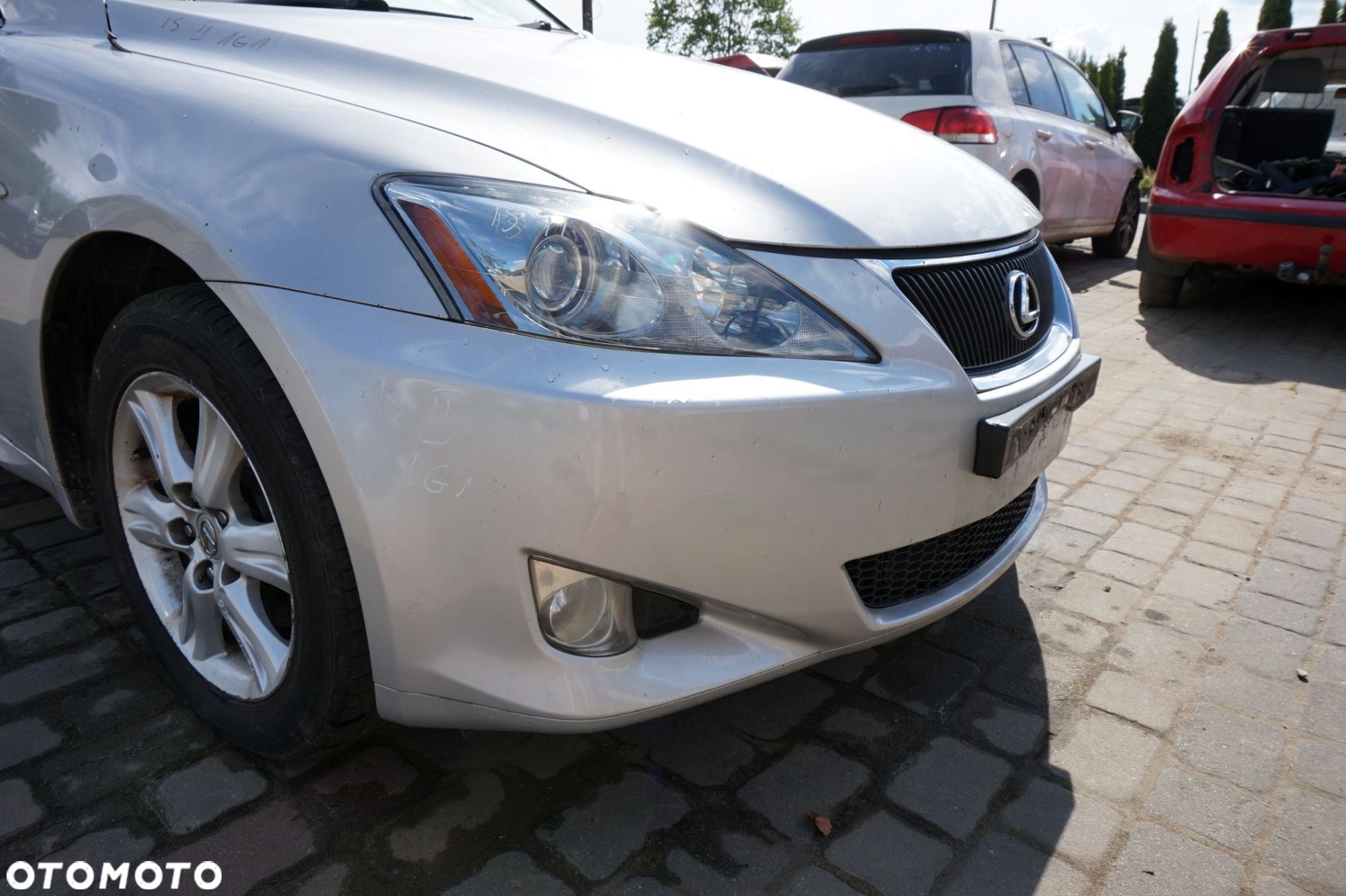 MASKA ZDERZAK BŁOTNIKI LAMPY IS II E2 1G1  LEXUS 2005-2010 SREBRNY PRZÓD KOMPLETNY - 10