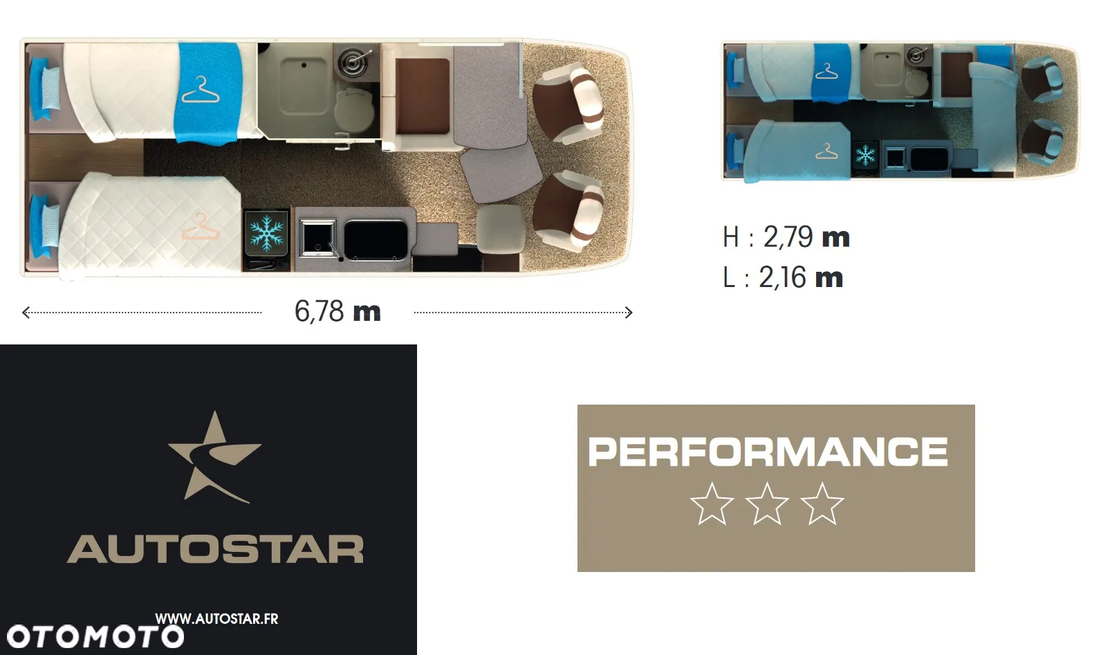 Fiat KAMPER AUTOSTAR P680LJ PERFORMANCE DUCATO 2.2JTD 140KM AUTOMAT 2023 SALON POLSKA FV 23% - 2