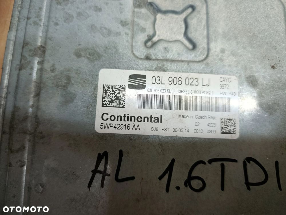 Altea zestaw startowy 1,6TDI DSG lift Altea XL lift Toledo III Seat 03L 906 023 LJ, 03L 906 023 KL, 5WP42619 AA - 2