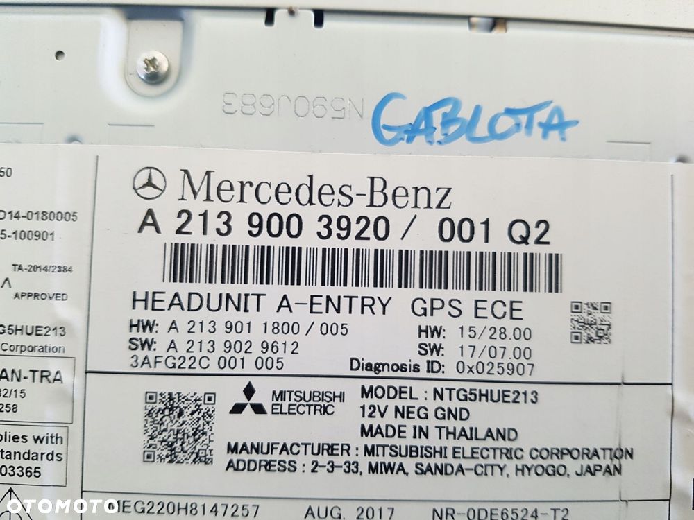 mercedes e klasa w213 multimedia czytnik moduł nawigacji navi a2139003920 - 5