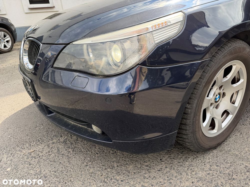 Zderzak przód przedni Bmw e60 e61 A35 Monacoblau metalic pdc xenon kompletny - 1