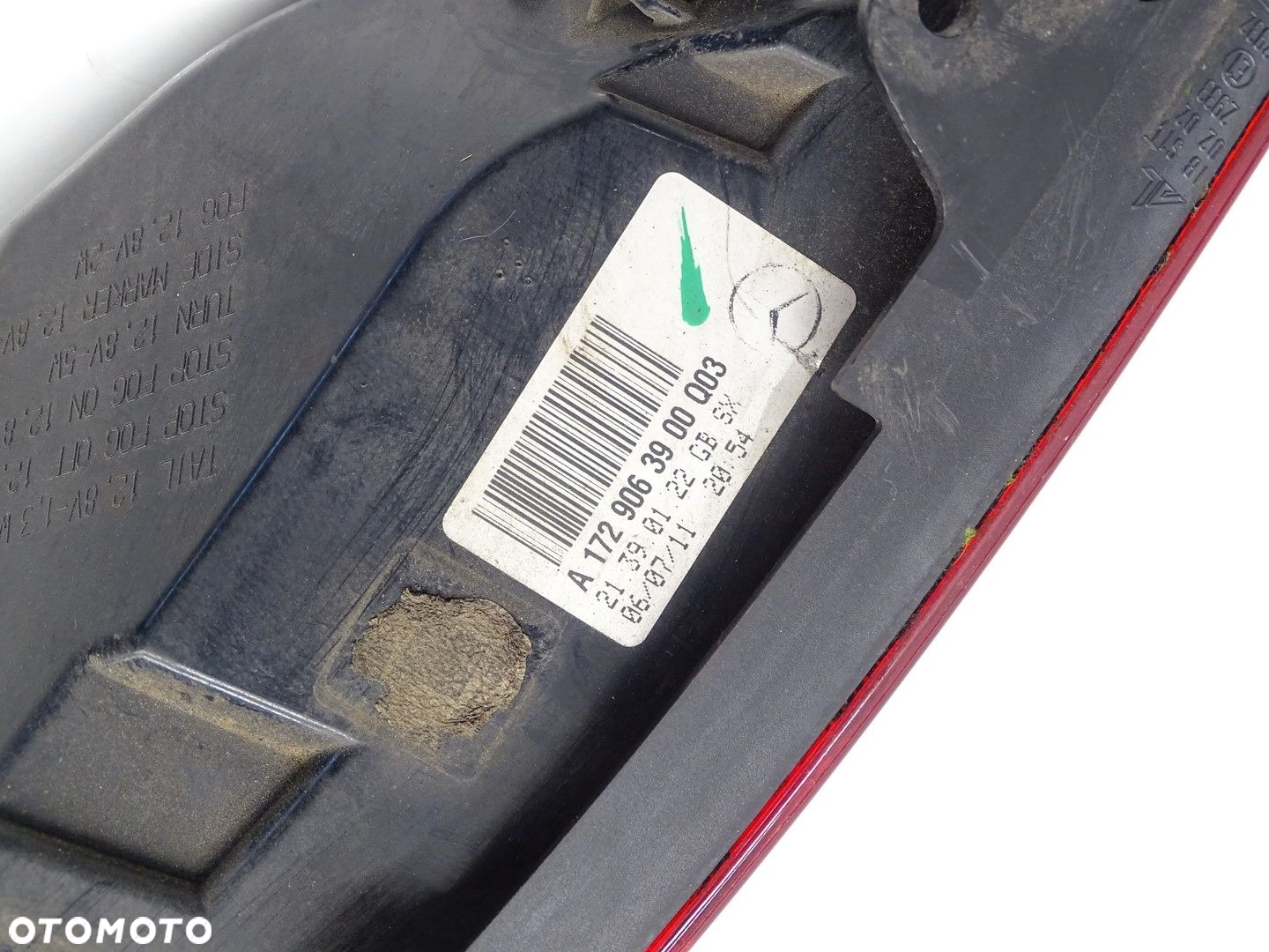 LAMPA LEWY TYŁ LEWA TYLNA MERCEDES SLK R172 W172 A1729063900 - 9