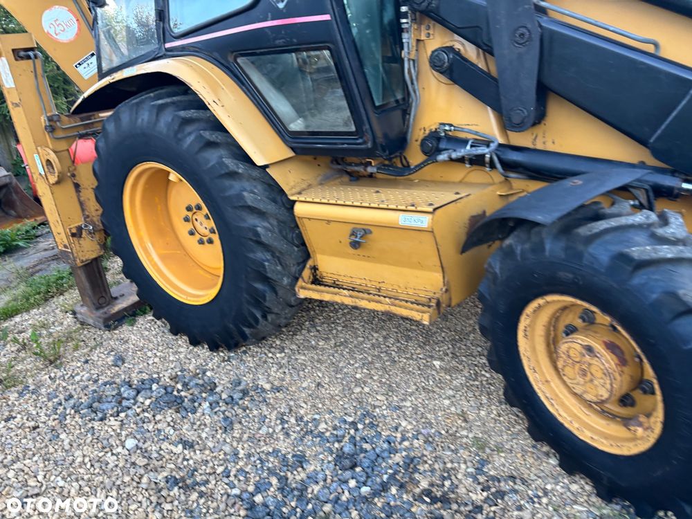 Caterpillar CAT 428D 2005r 4x4 koparko ładowarka teleskop widły rekin - 6