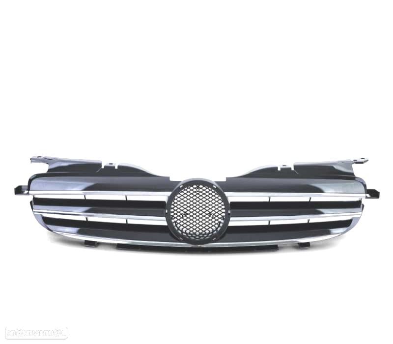 GRELHA FRONTAL SPORT MERCEDES SLK R170 96-04 PRETO CROMADO - 3