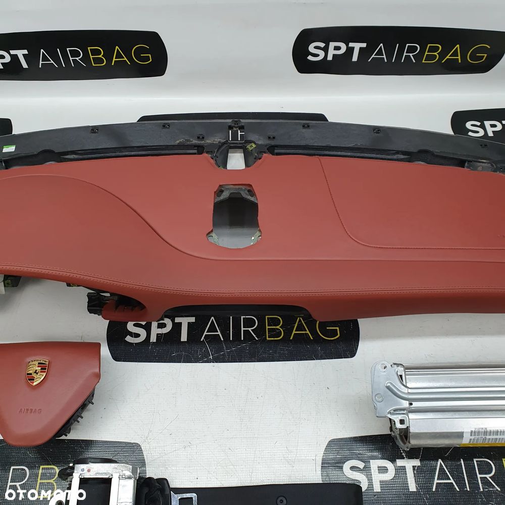 PORSCHE 997 DESKA ROZDZIELCZA KONSOLA KOKPIT PULPIT PODUSZKI AIRBAG AIR BAG PASY KIT SET - 3