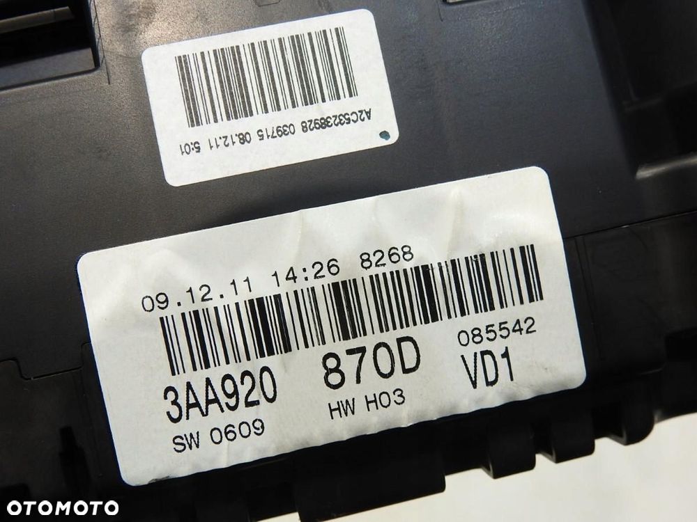LICZNIK VW PASSAT B7 2.0 TDI 3AA920870D - 5