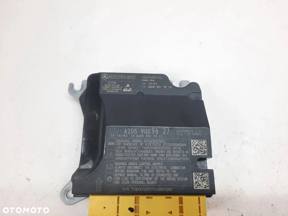 MODUŁ STEROWNIK AIRBAG MERCEDES W253 GLC C W205 A2059009627 - 3