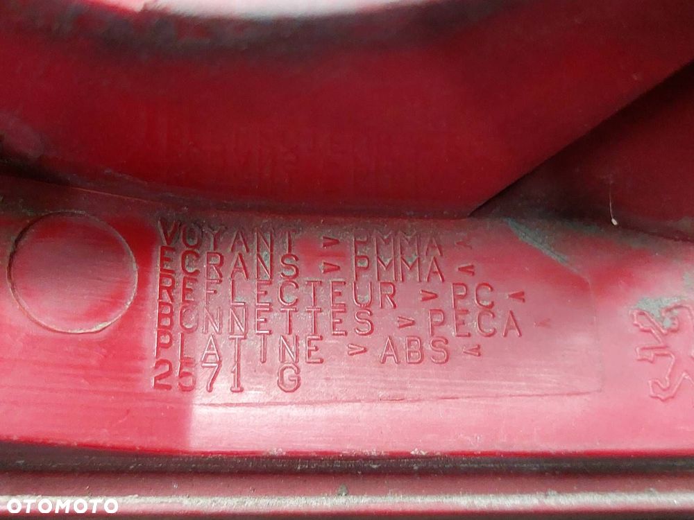 LAMPA LEWY TYŁ PEUGEOT 307 I KOMBI 9655768680 - 7